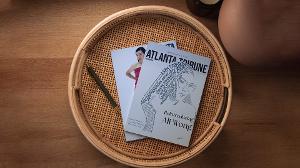 Ali Wong for Atlanta Magazine,  / “Ali Wong for Atlanta Magazine,” Print, 8.5 inches x 11 inches, 2023. This project utilizes type as illustrative elements and practices magazine layouts using type and imagery. 