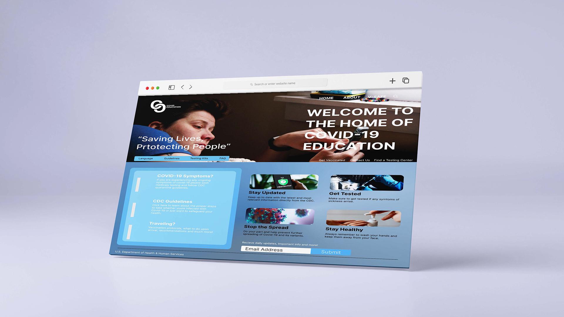 Covid Education website  / “Covid Education website,” 1920 x 1080 pixels, digital webpage, 2020 This website gives information on various resources regarding covid education . 
