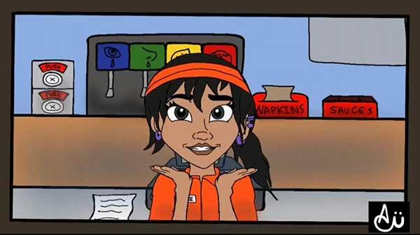  / Still of Donnie from my short film project, McDonnield's (2019). This was a re-animation of short scene from this comedic animated film. The main softwares used were FlipAClip and Music Studio.  
