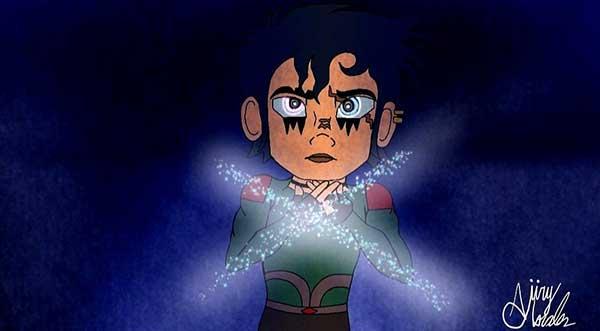  / Still of Calisto, my main character from my Capstone Project, Precious Fallacies (2024). This film is a 2D frame-by-frame improvised animated music video. The main softwares used were FlipAClip and Music Studio. 
