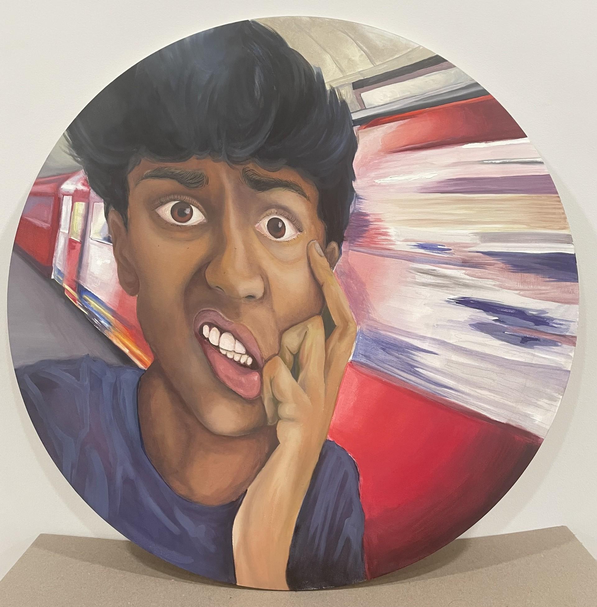 / Jurors Choice. "Self-Portrait​" by Shivum Patel, 12th Grade. Teacher: Dr. Kathleen Petka, Walton High School