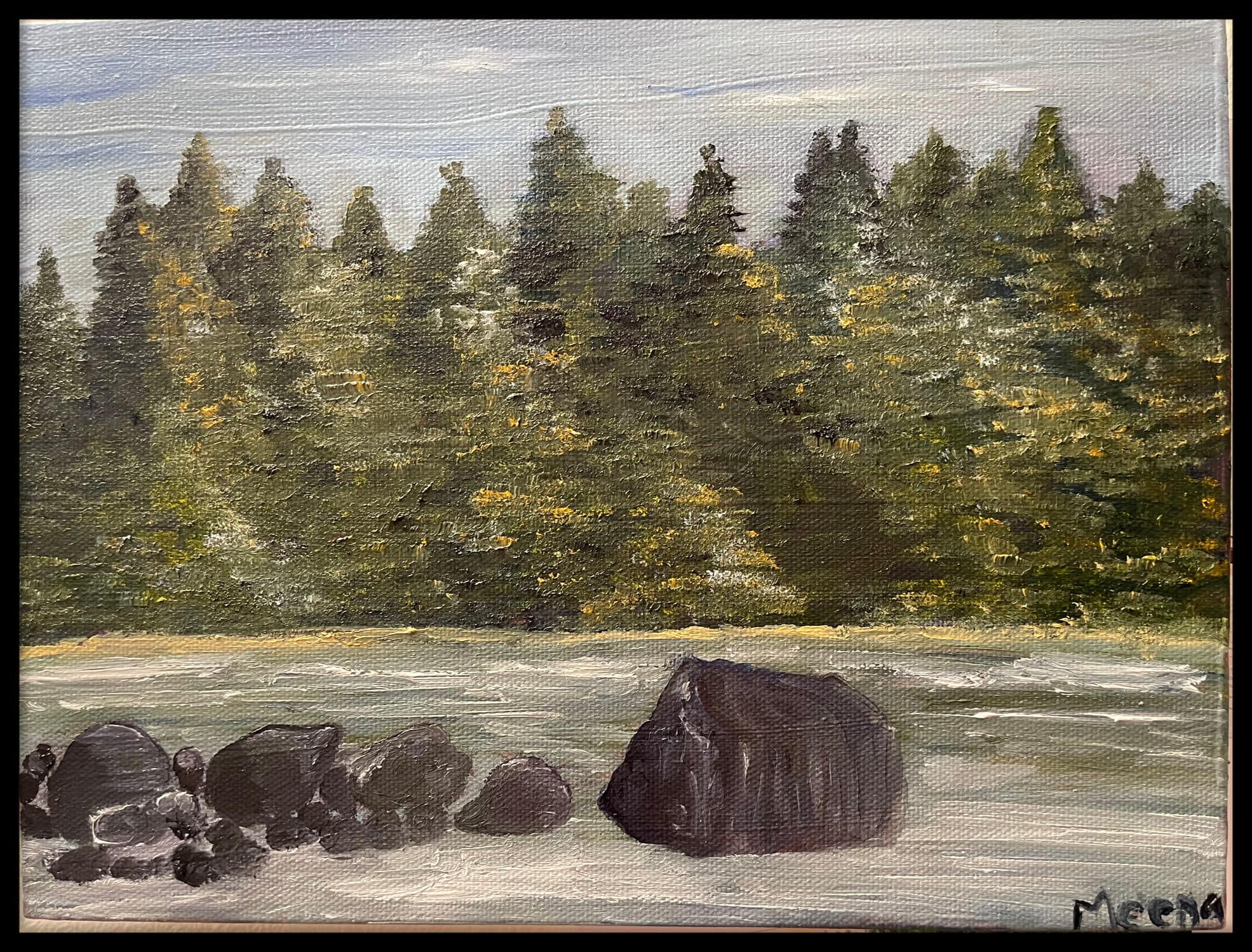  / First Place in Elementary School. "Serenity - Landscape​" by Meenatchi Baskar, 4th Grade. Teacher: Abigail Keesee, Sopecreek Elementary School