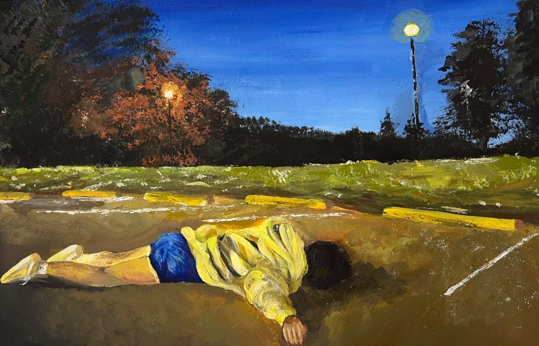  / Third Place in Middle School. "A Pause Before Rising​" by Terrie Kwun, 8th Grade. Teacher: Kaitlin Jezequel, Dickerson Middle School