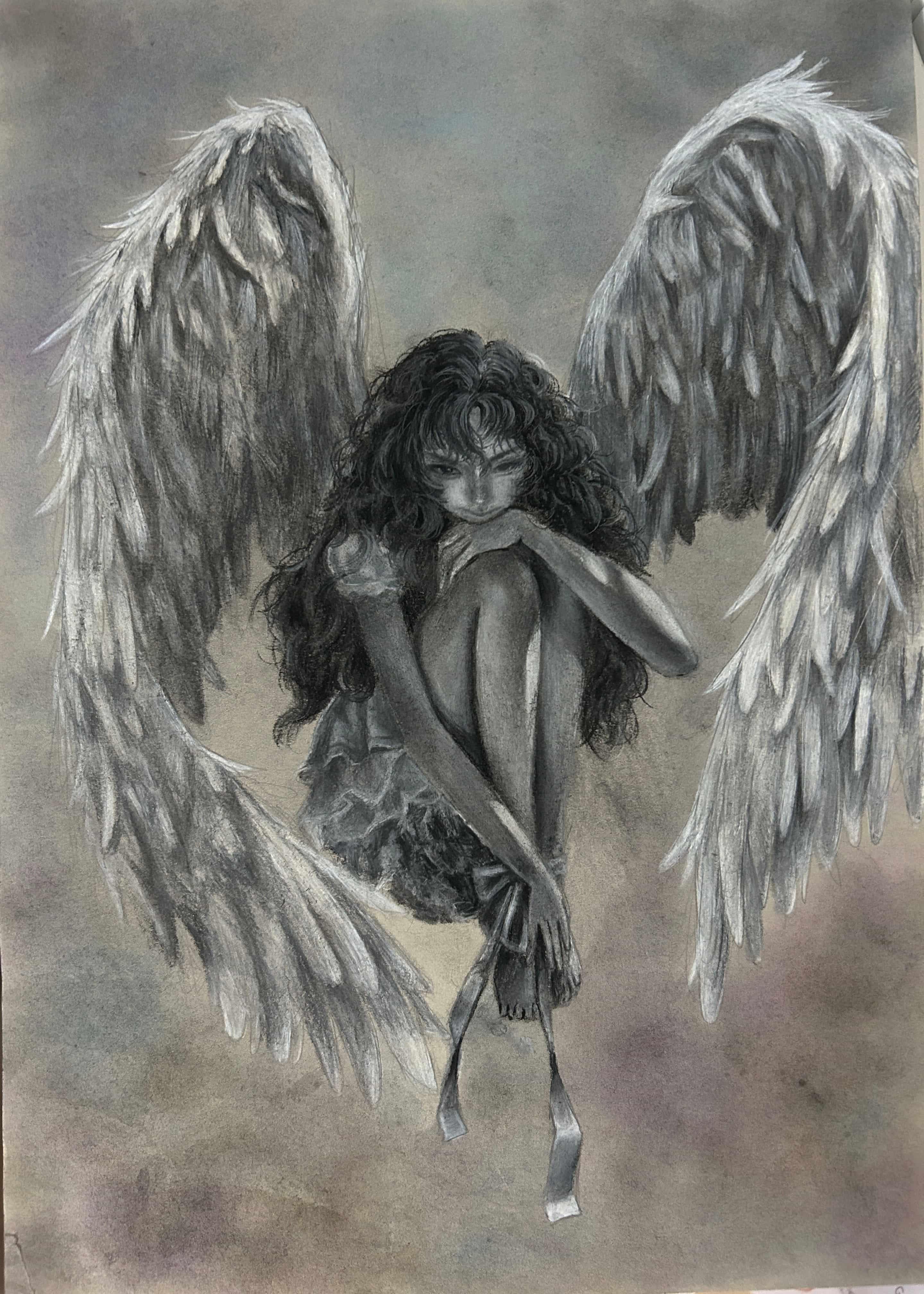  / Second Place in High School. "Tied by Gentleness" by Hanae Miyazawa, 9th Grade. Teacher: Suzette Spinelli, Lassiter High School