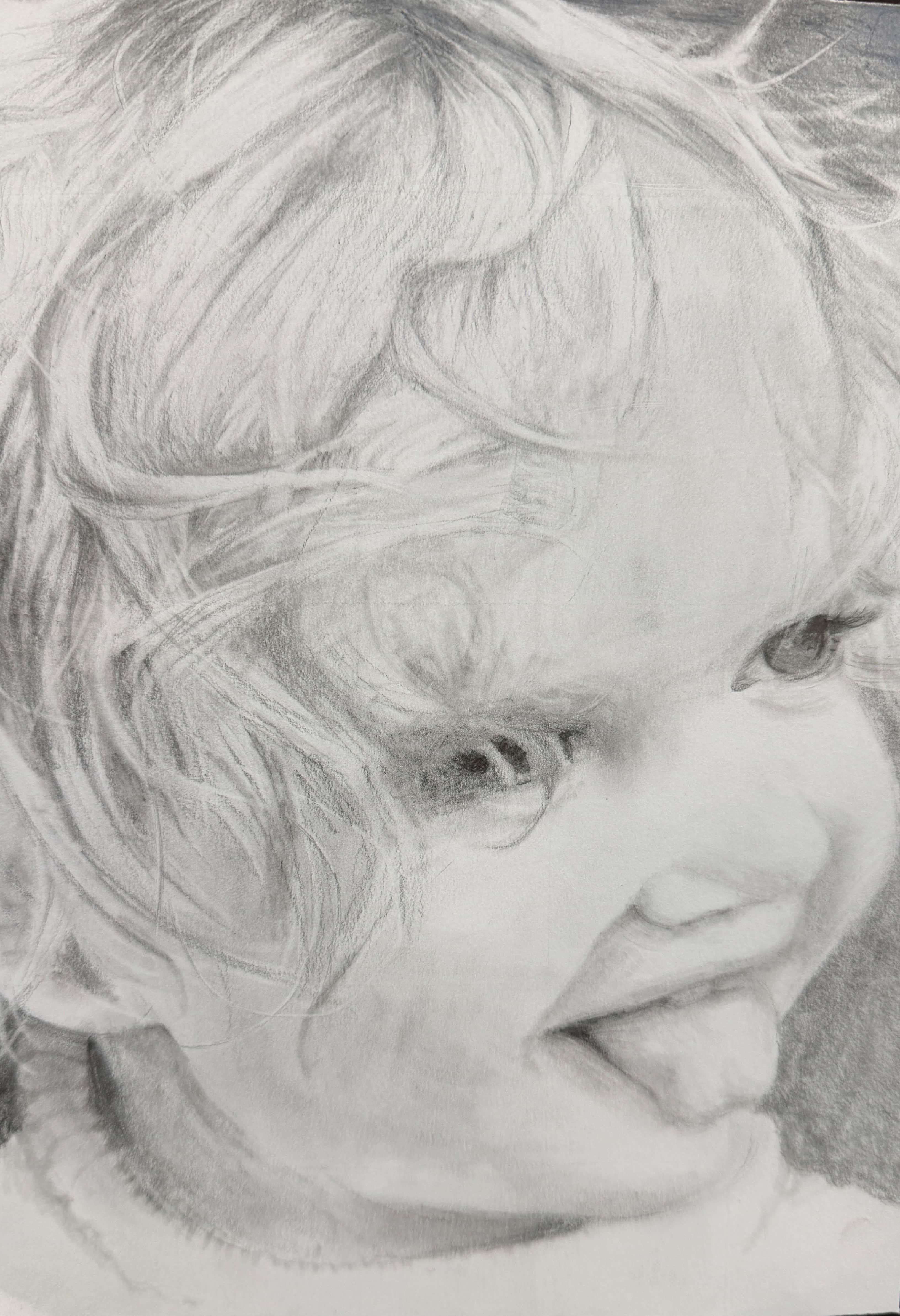  / First Place in Middle School. "Self-Portrait​" by Natalie Hagin, 8th Grade. Teacher: Kerri Waller, Simpson Middle School