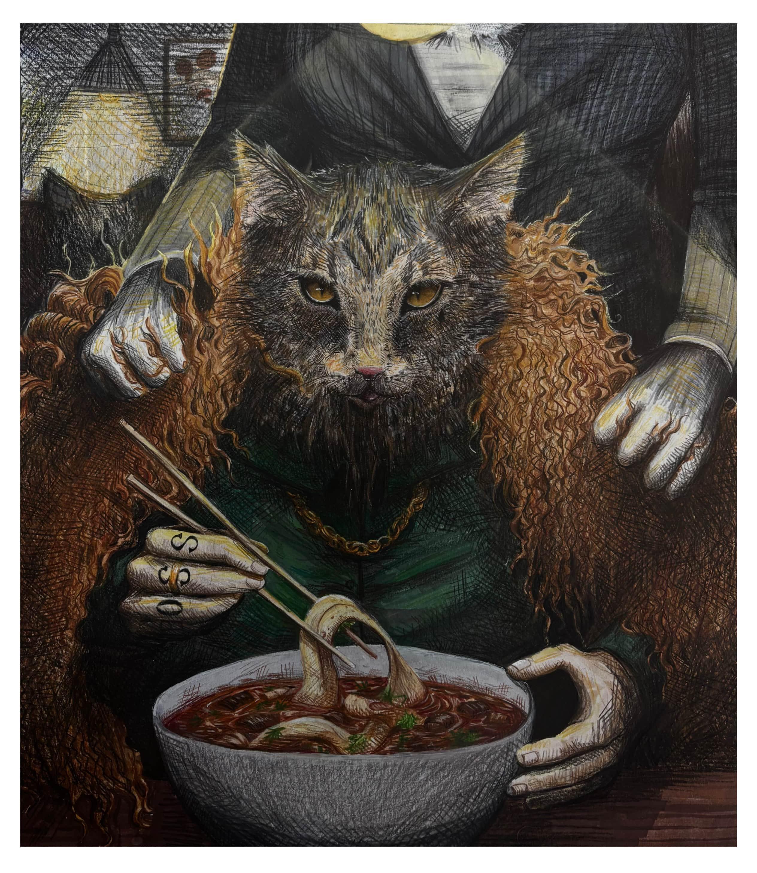 / Jurors Choice. "Lunch With Noodles" by Aliya Floratos, 12th Grade. Teacher: Suzette Spinelli, Lassiter High School