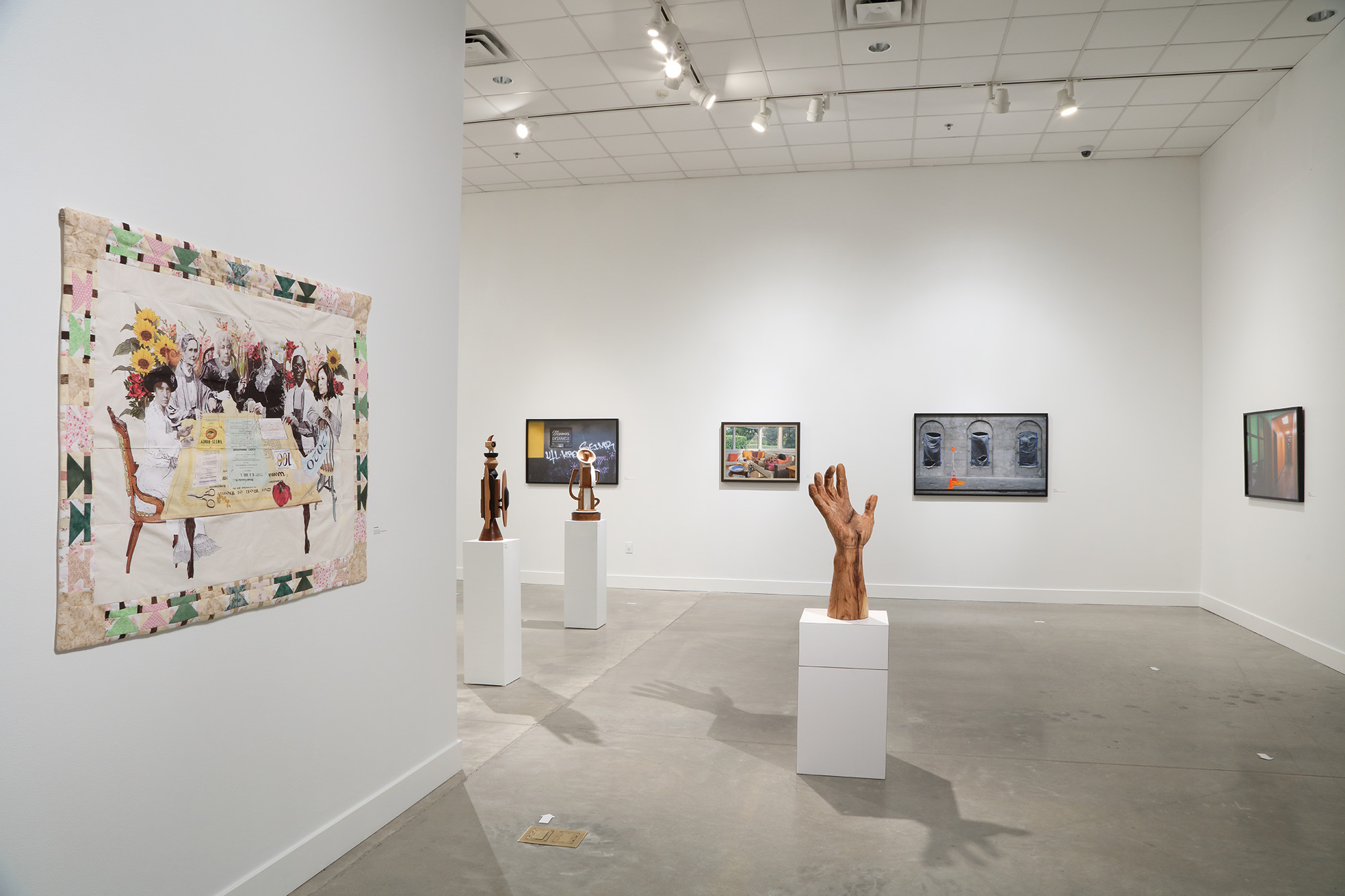 installation image of artwork in a white wall gallery