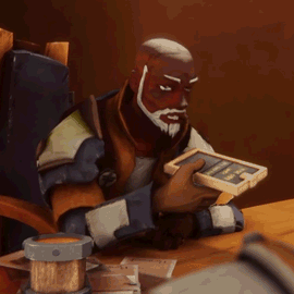 3D animation of a bounty hunter talking