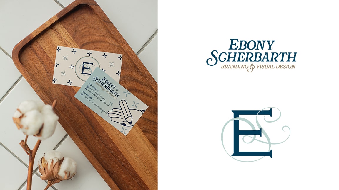 Ebony's personal branding and business card