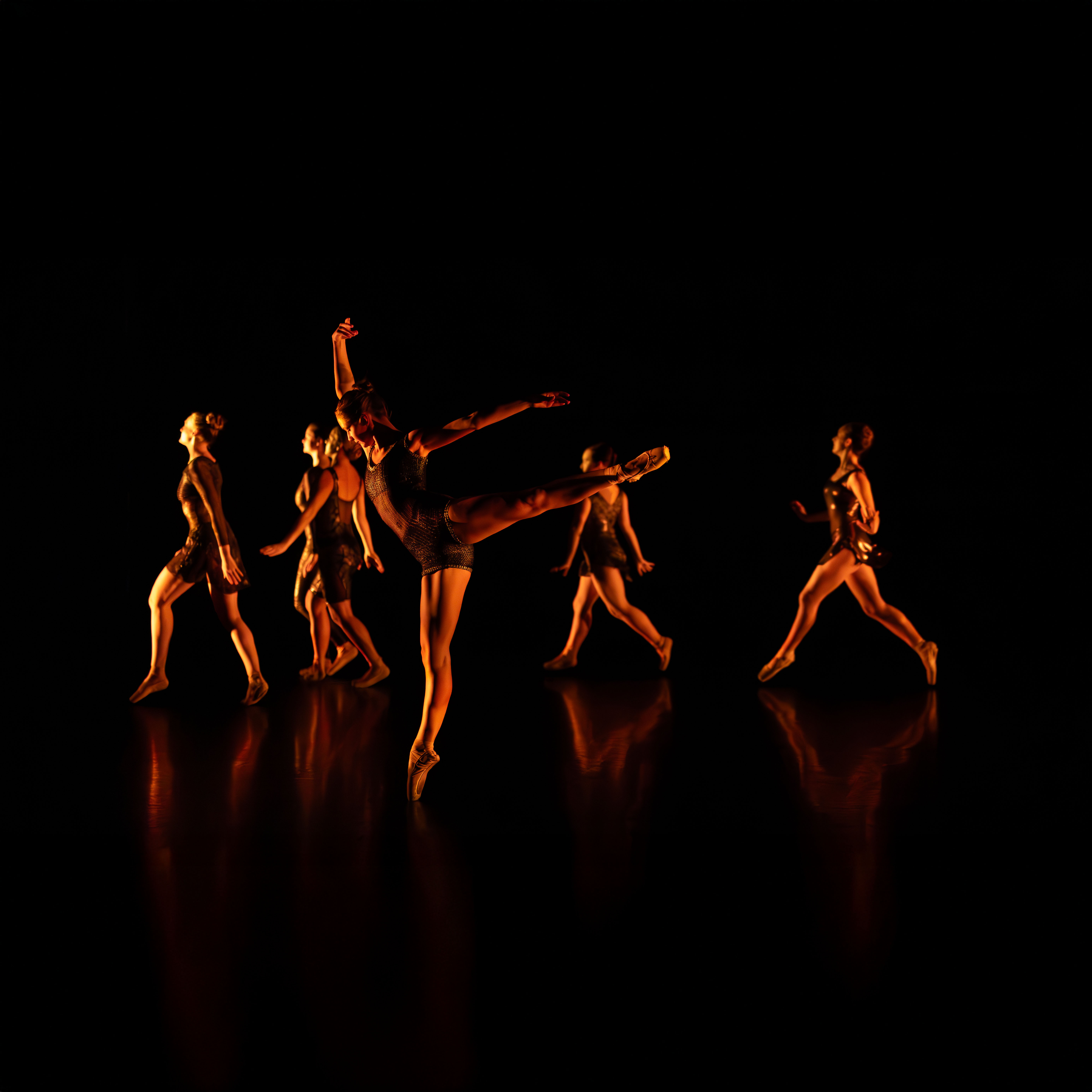 ballet students performing on stage