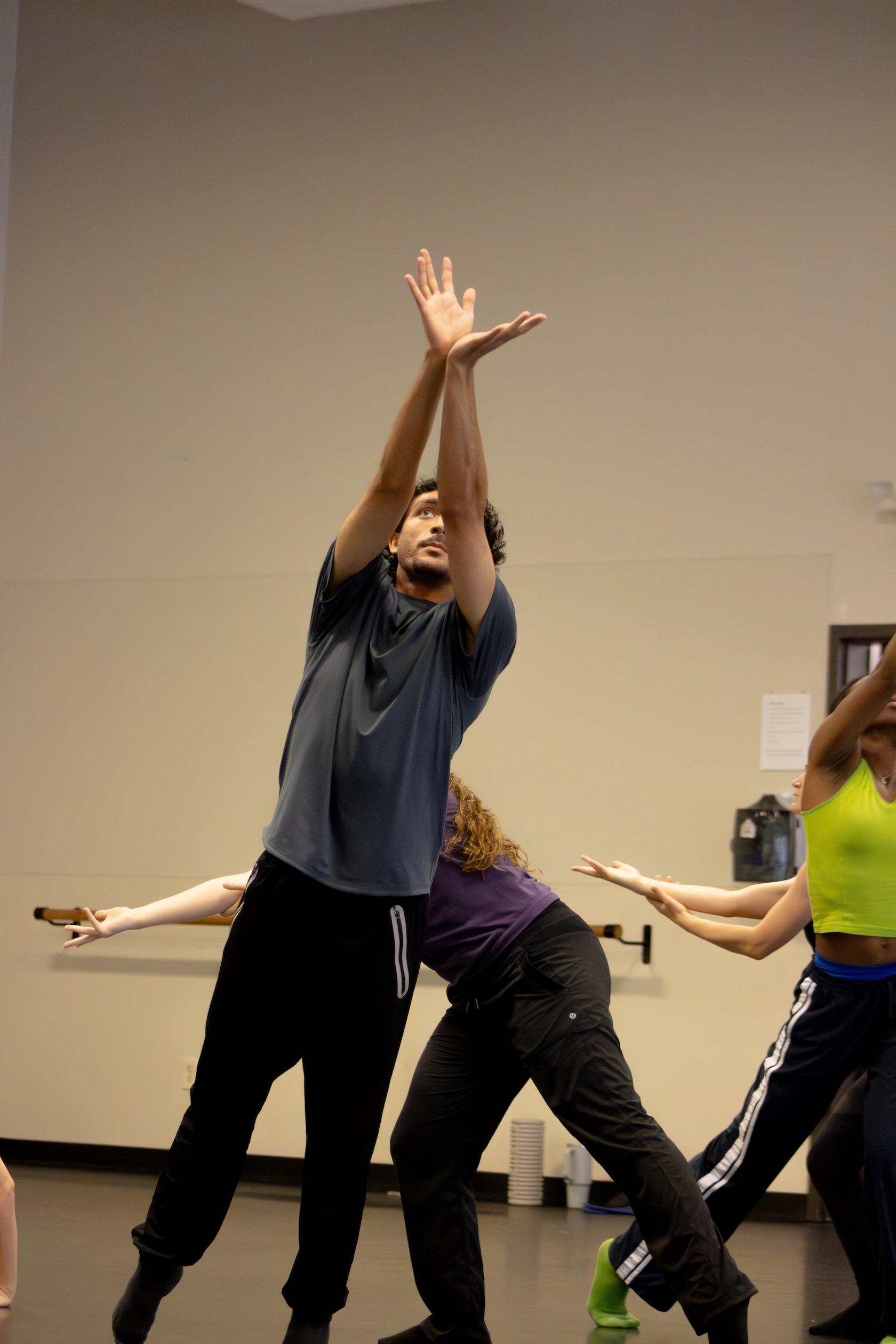 dancers rehearse in the dance studio