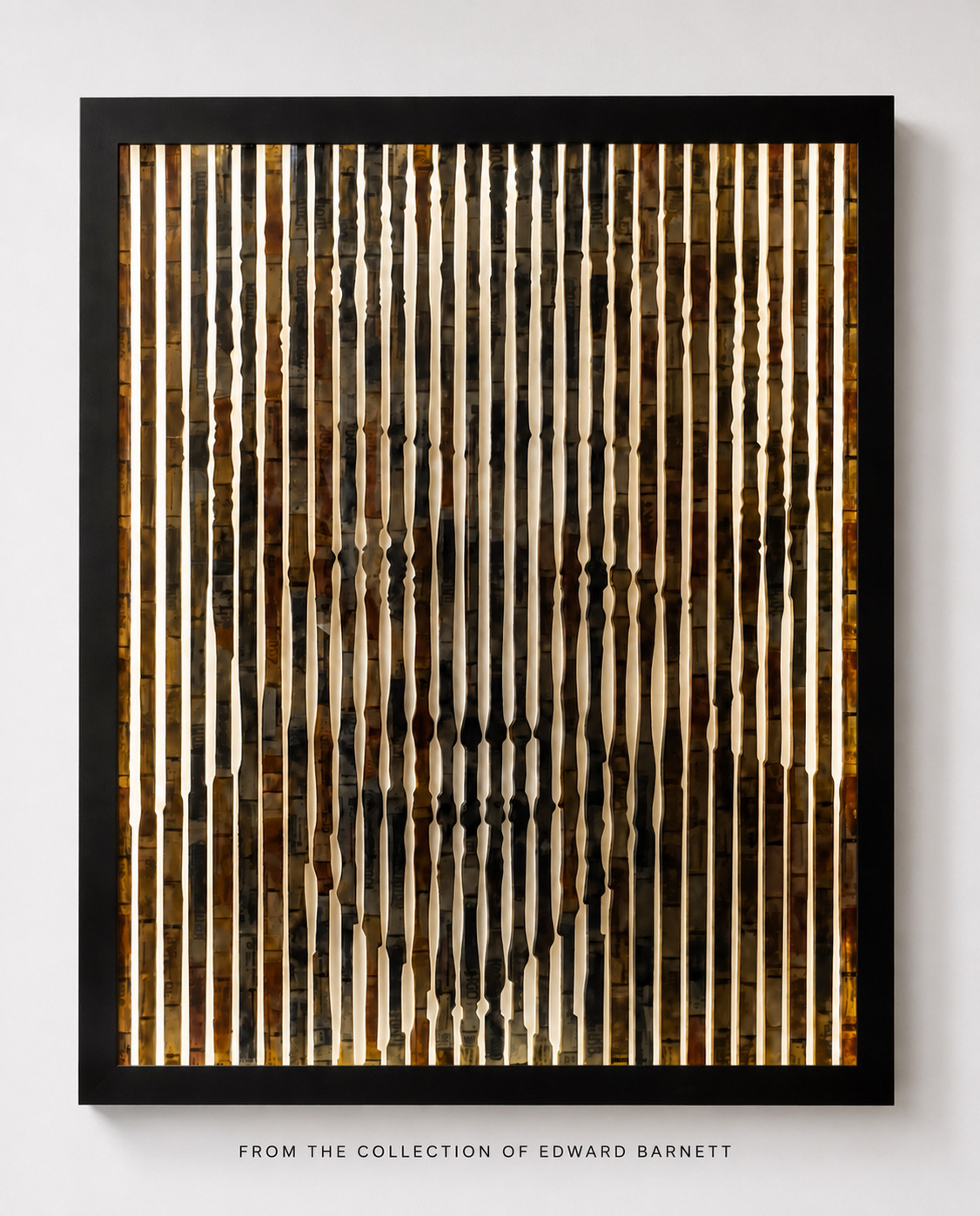 the face of nelson mandela constructed from strips of film