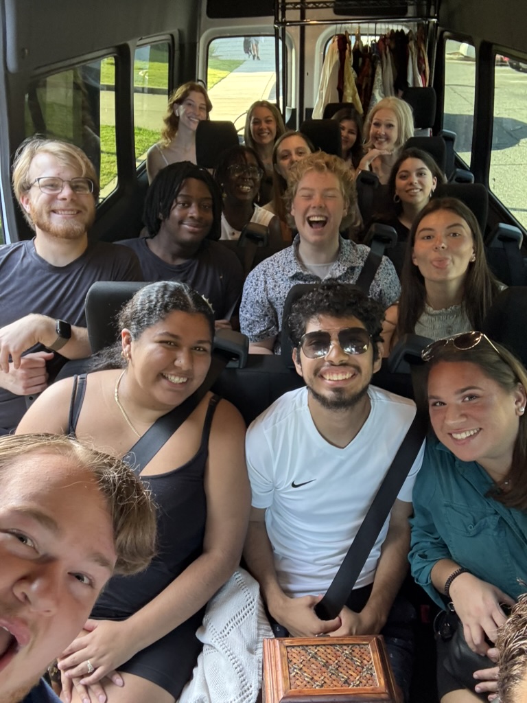KSU 2025 fall opera theater group traveling to a performance