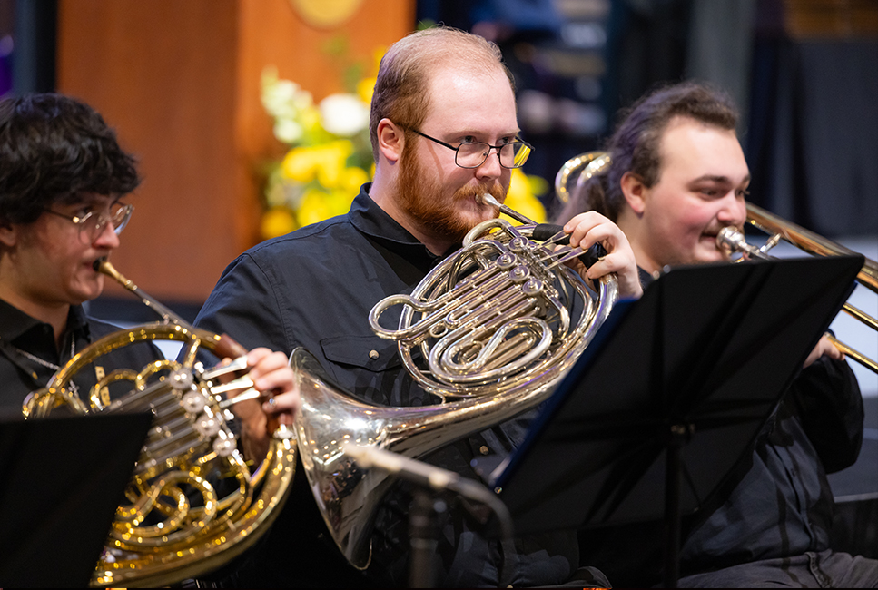 band students playing instruments