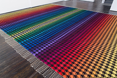 image of polly apfelbaum handmade rug in multi-colors