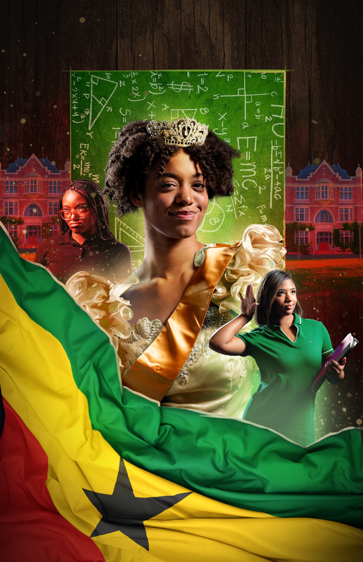 a collage of African young women