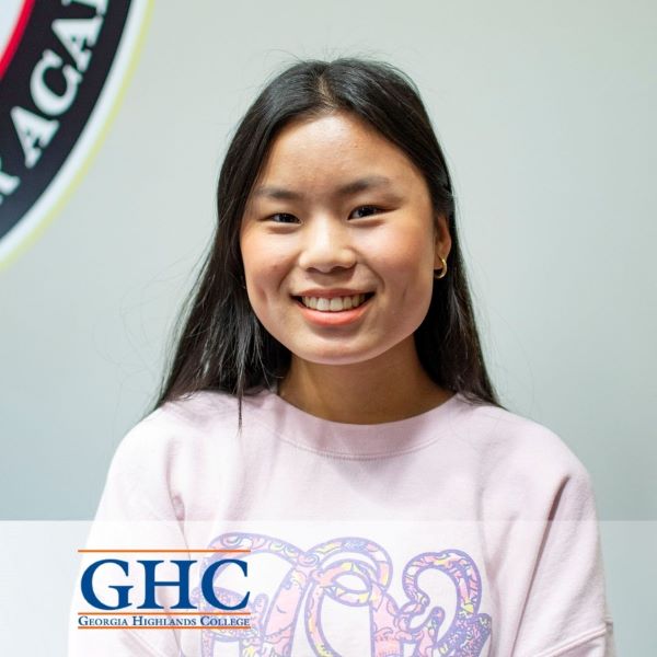 Bella Owens, a smiling student in a headshot with the Georgia Highlands College logo in the bottom left corner.