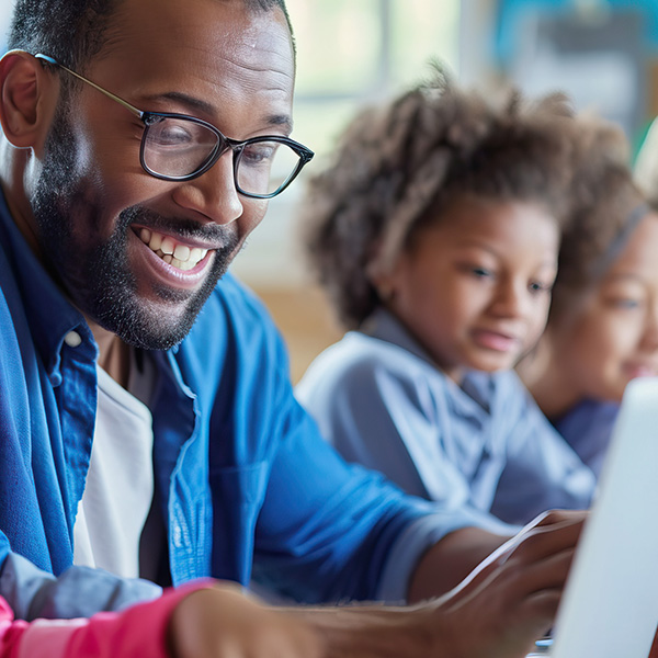 teacher with student