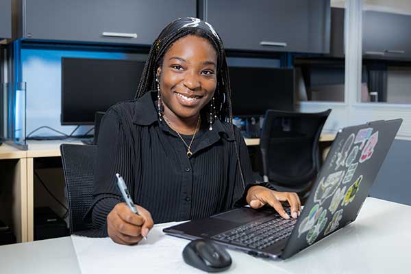 student in computer lab 