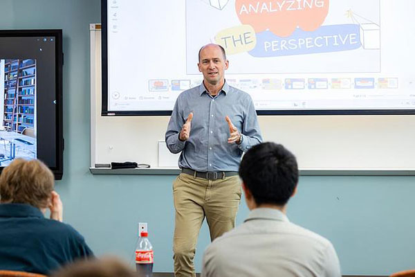 professor in front of class