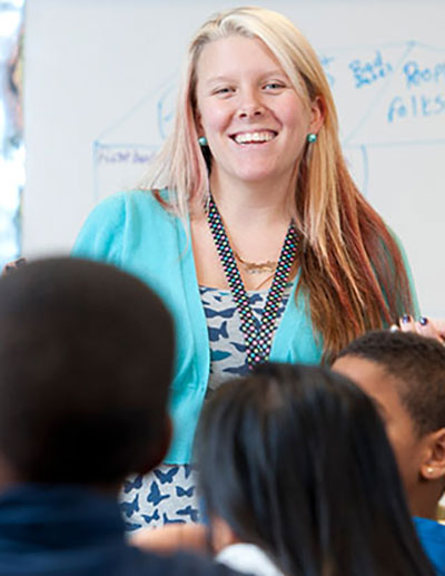 teacher in front of class