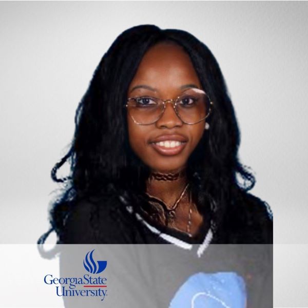 Amanda Koffi-Az, smiling in a headshot with the Georgia State University logo in the bottom left corner.