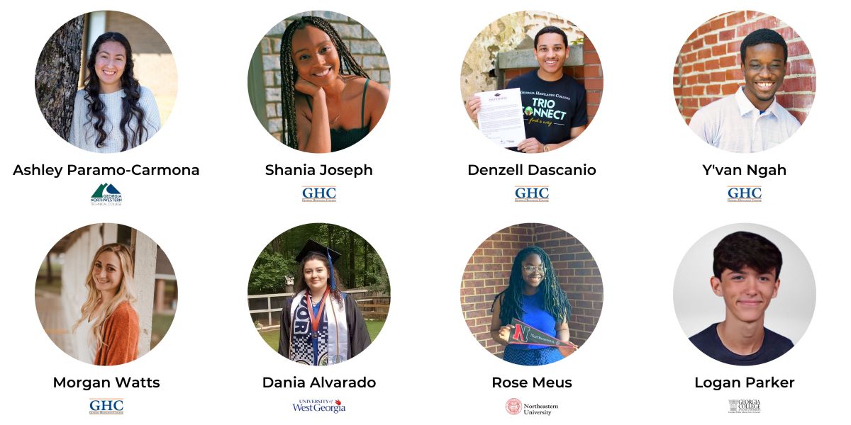 A group of KSU Trio Alumni graduates with their names, photos, and affiliated colleges displayed.