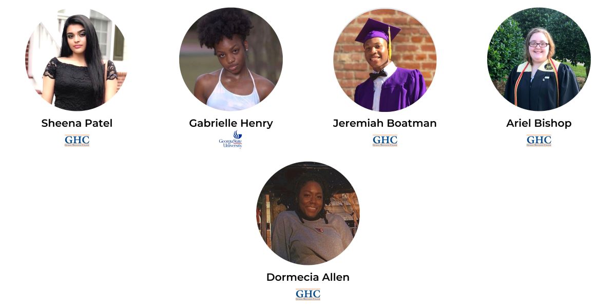 A group of KSU Trio Alumni graduates with their names, photos, and affiliated colleges displayed.