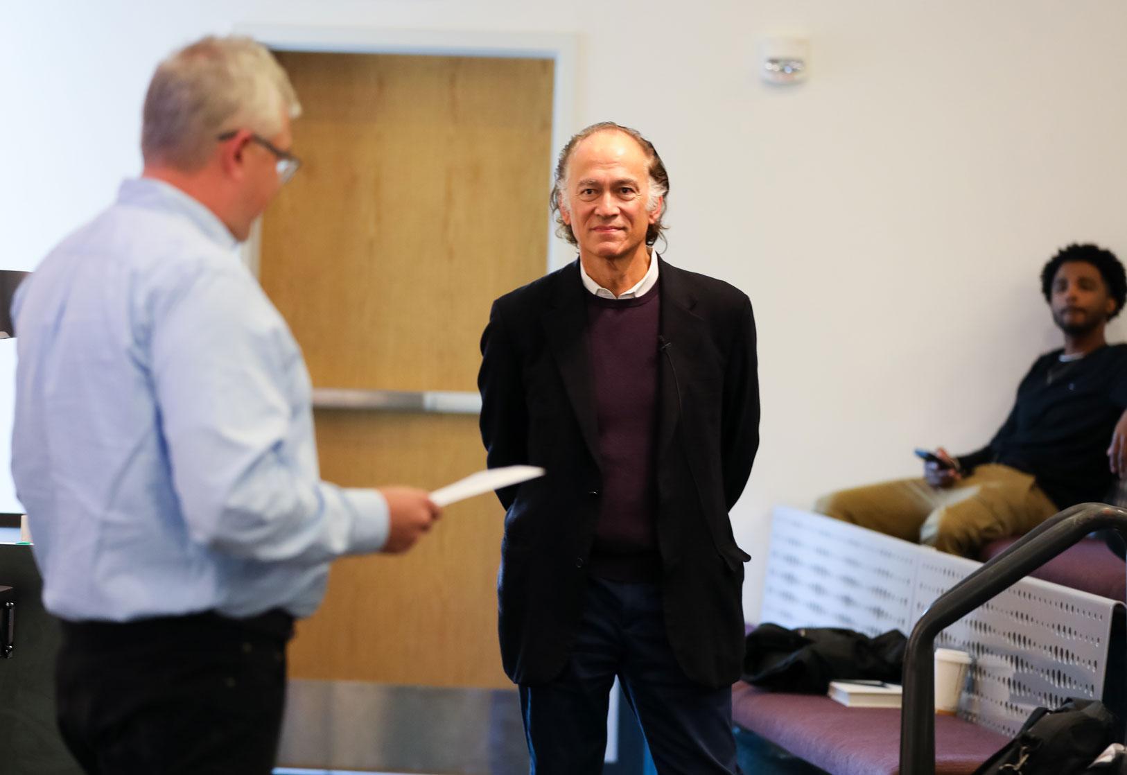  / KSU professor engaging with Turan Duda 