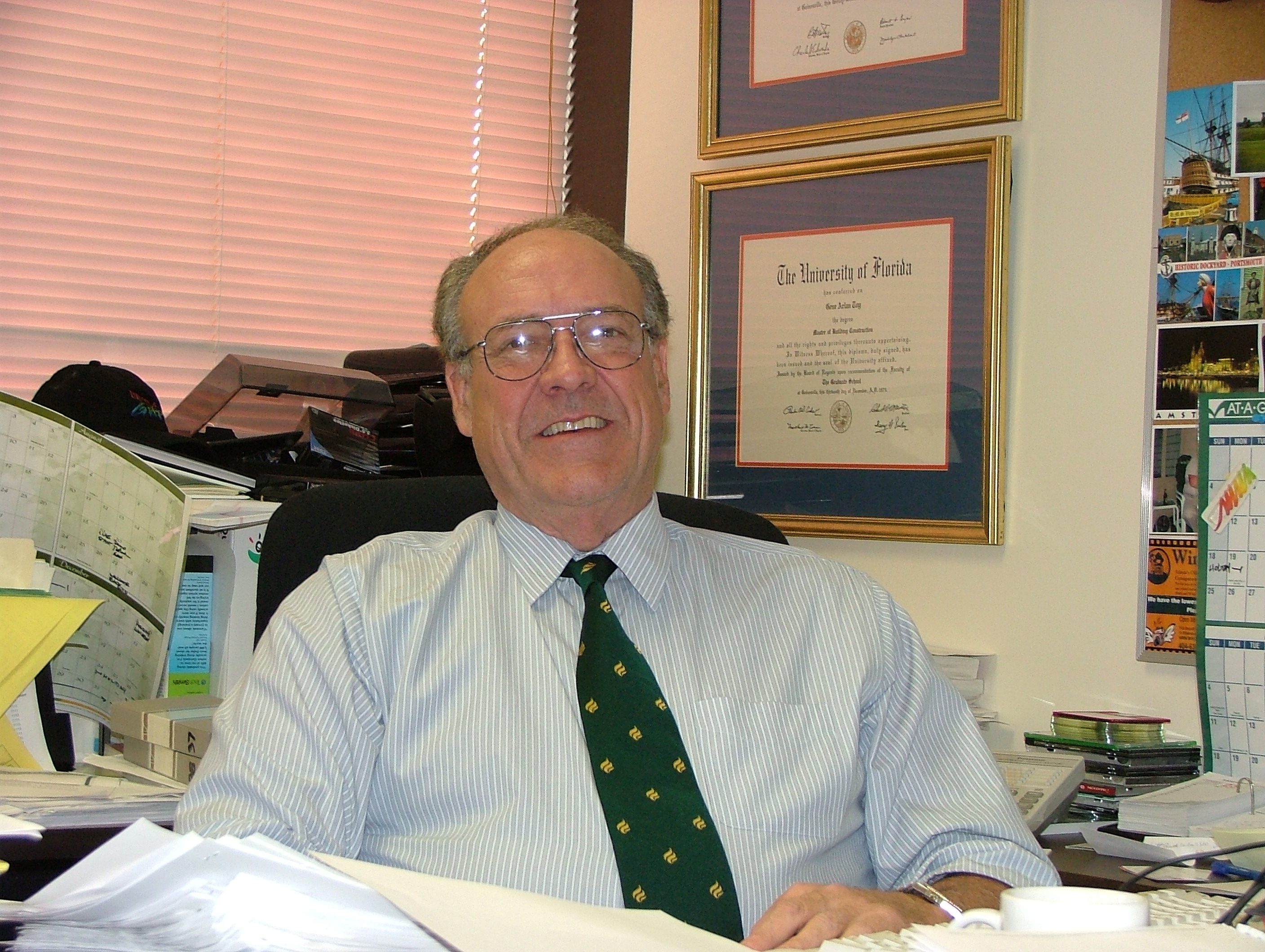 Dr. Arlan Toy in his office. 