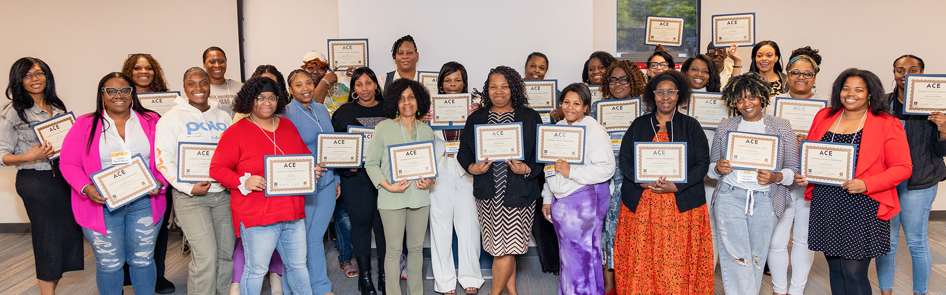 A group photo of ACE graduates.