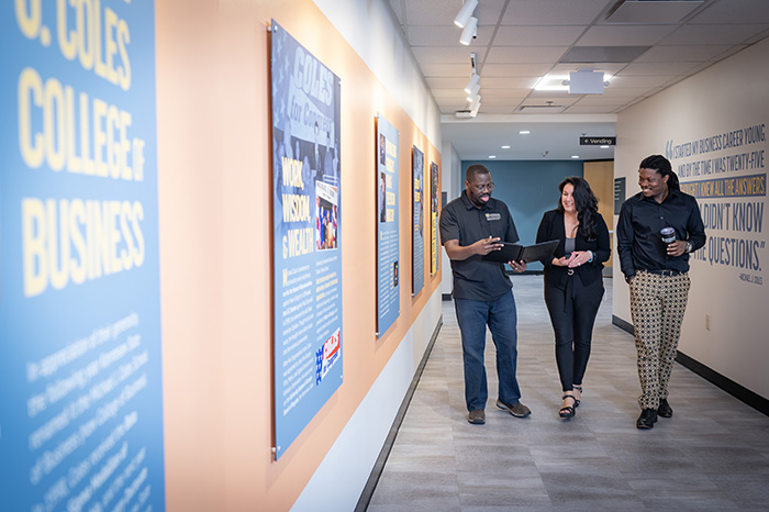 a group of EMBA students