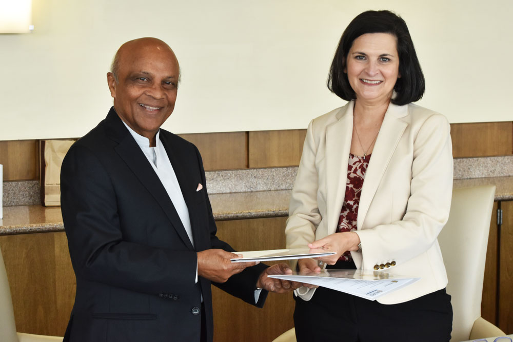 President H.P. Rama with Dean Robin Cheramie