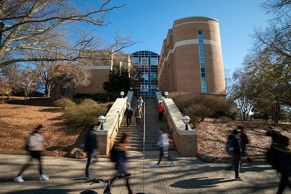 Photo of the Burruss build; home of the Coles College of Business.