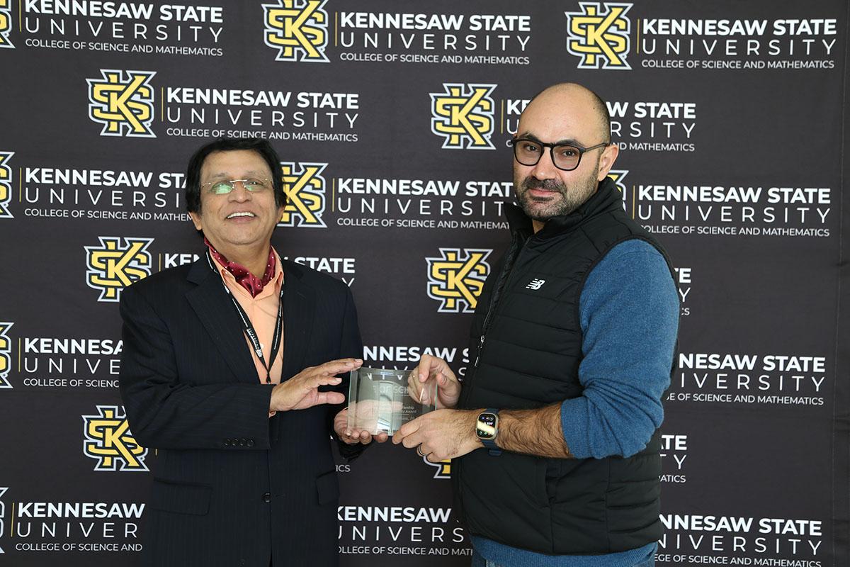  Outstanding Teaching Award  Description David Joffe, Ph.D. — College of Science and Mathematics (CSM) Outstanding Teaching Award  Caption David Joffe, Ph.D. — College of Science and Mathematics (CSM) Outstanding Teaching Award  Link   gallery thumbnail - Andreas Papaefstathiou, Ph.D. — CSM Outstanding Research and Creative Activity Award Title Andreas Papaefstathiou, Ph.D. — CSM Outstanding Research and Creative Activity Award / Andreas Papaefstathiou, Ph.D. — College of Science and Mathematics (CSM) Outstanding Research and Creative Activity Award 