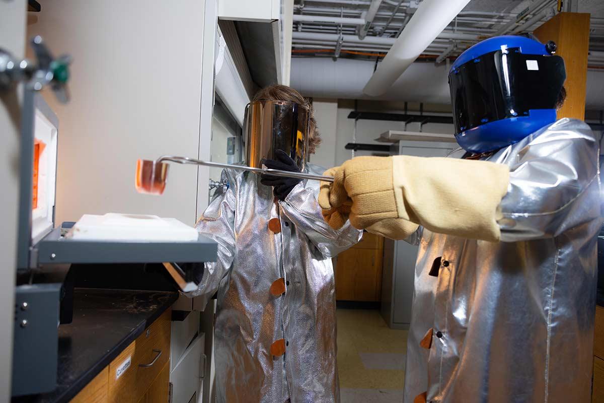 Chemistry glass research in the laboratory. / Chemistry glass research in the laboratory.