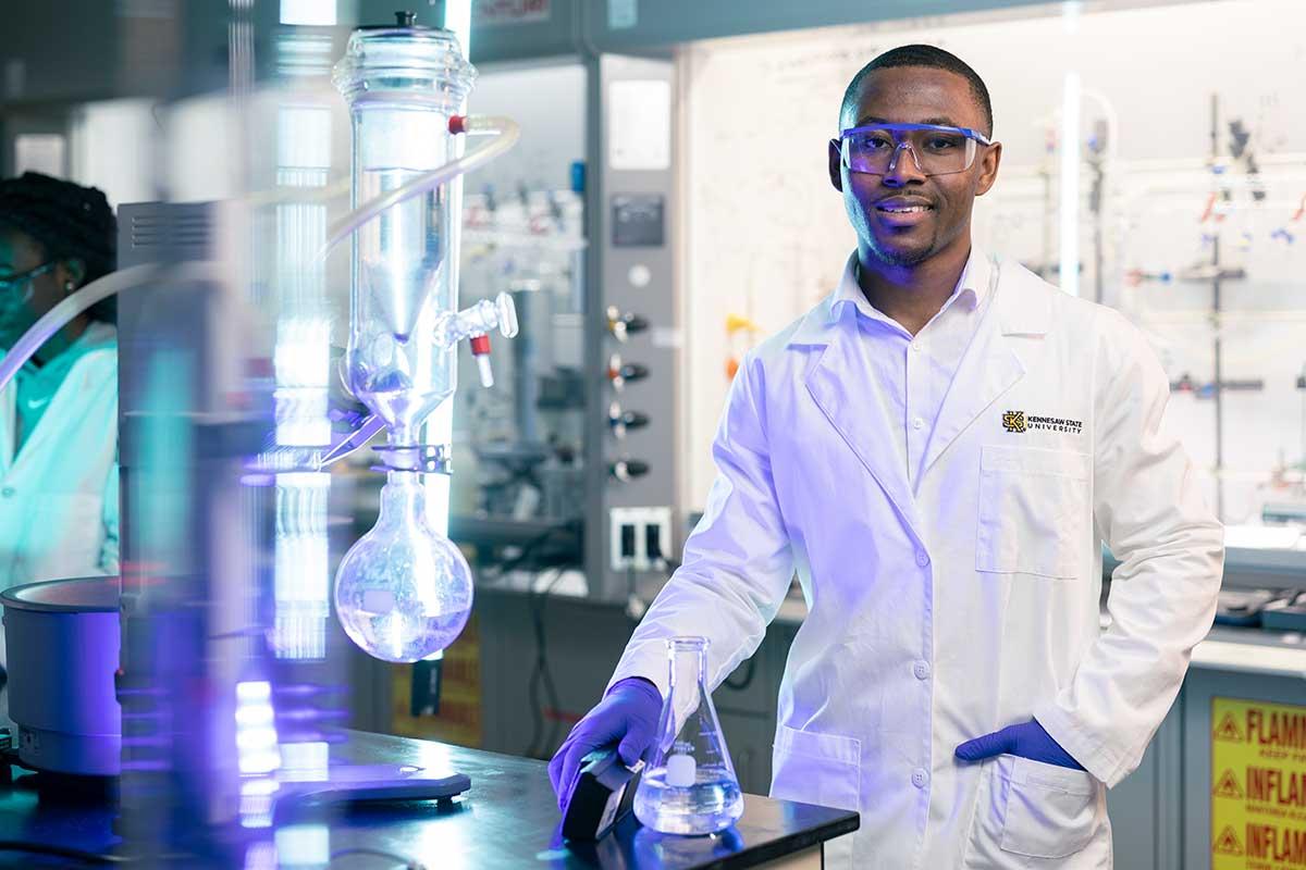 Graduate student working on graduate level research. / Graduate student working on graduate level research.