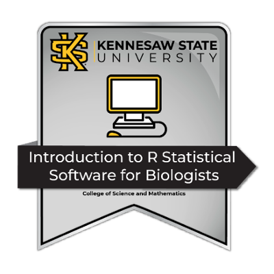 Introduction to R Statistical Software for Biologists badge