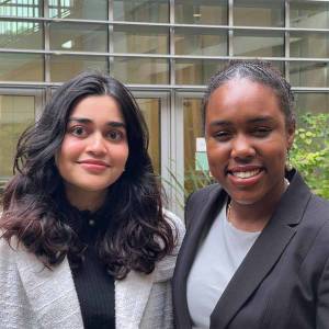 Photo of Diya Patel and Allisa George, Pre-Health Leadership Council representatives