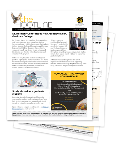 collage of the January 2026 The Hootline newsletter