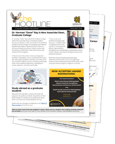 Collage of The Hootline newsletter