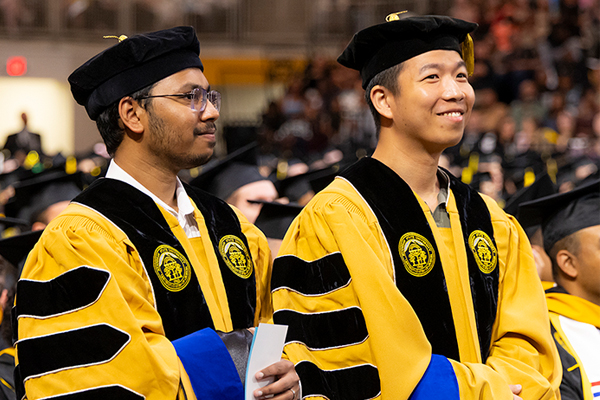1st graduates from PhD in Computer Science at Commencement