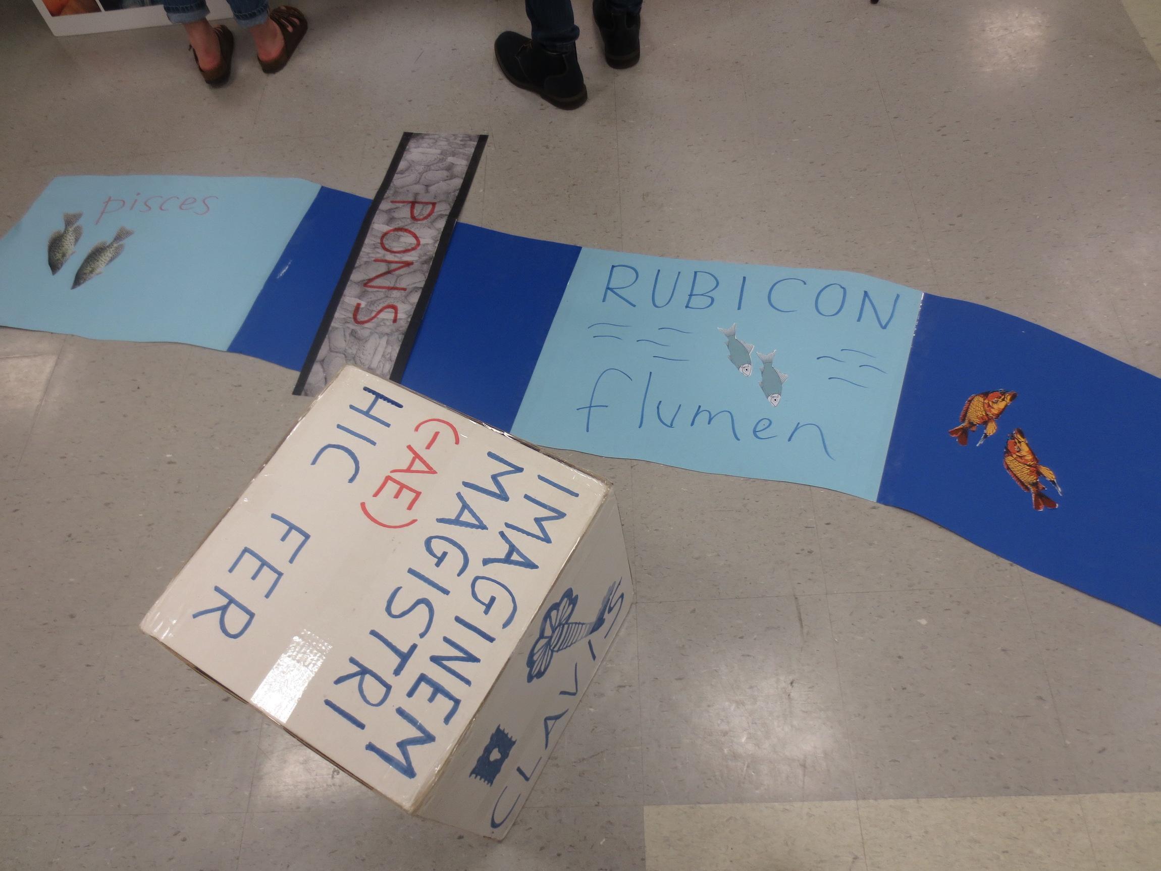  / imagine pathway on floor in foreig languages 