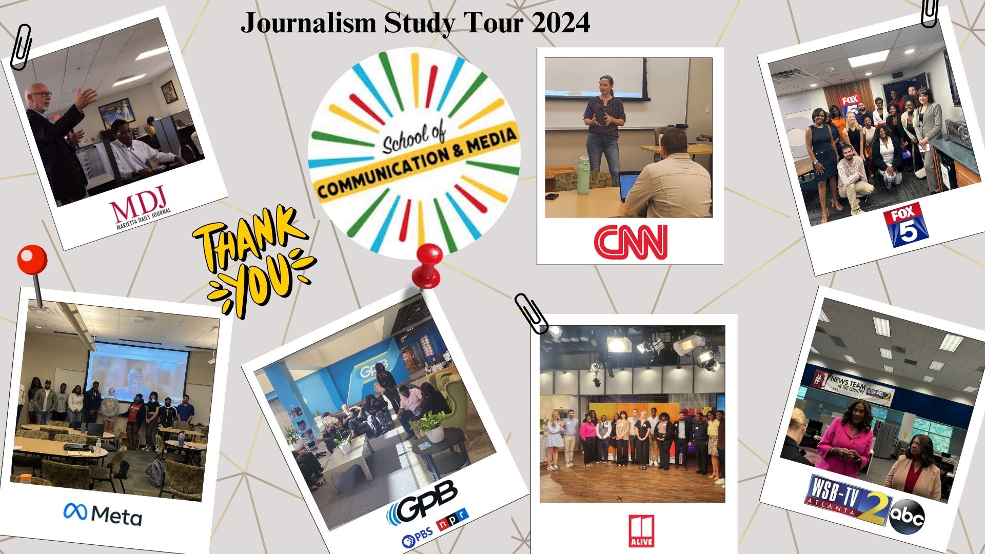 photo collage of students sayinng thanks