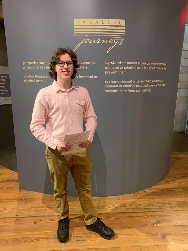 Chase Rodriguez, an intern at the KSU Museum of History and Holocaust Education