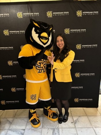 KSU Student with Scrappy