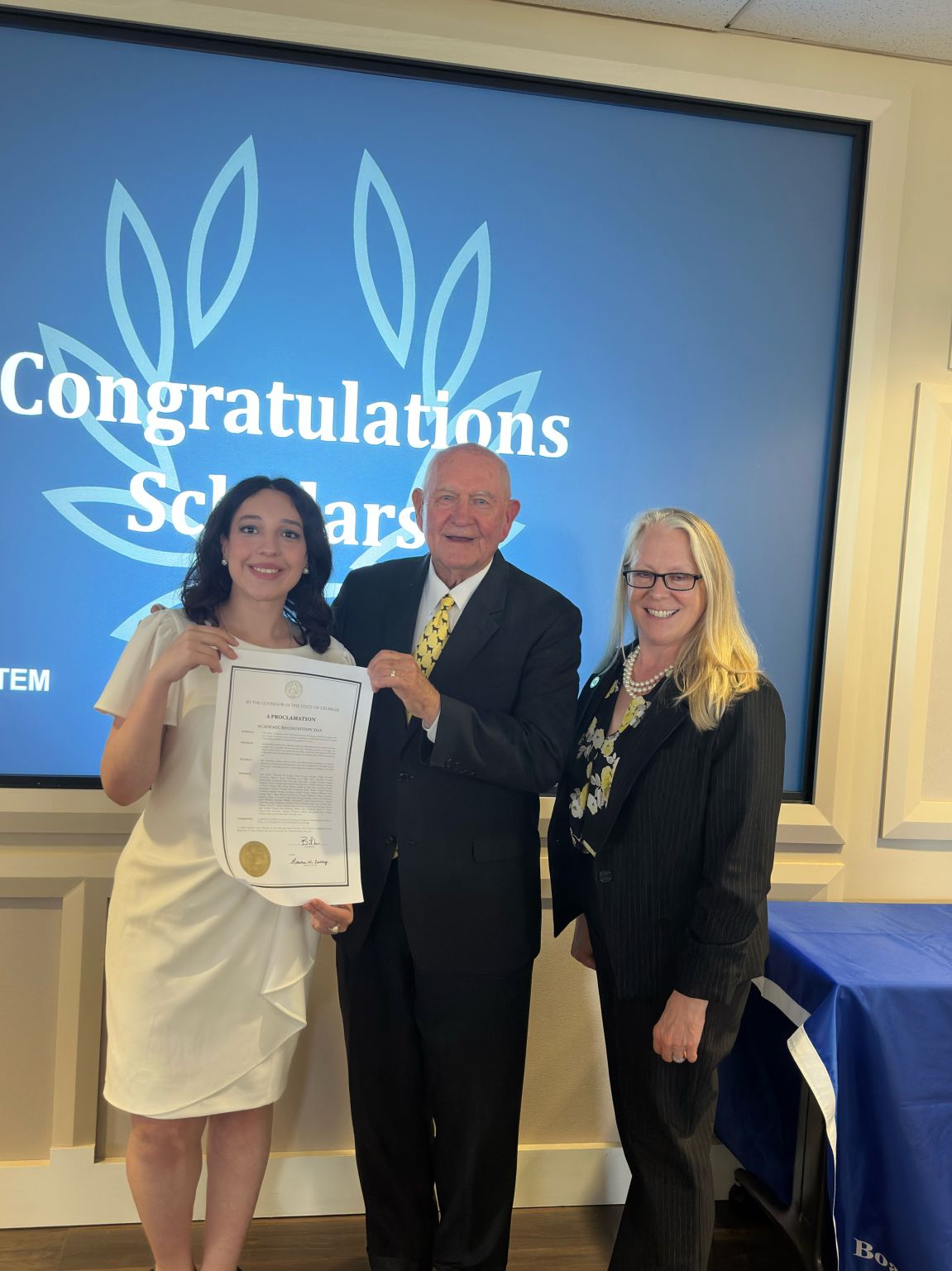 SGIA student Gvantsa Kiknavelidze, an artificial intelligence major, receives recognition as a recipient of Kennesaw State University’s Spring 2026 President’s Award of Distinction.