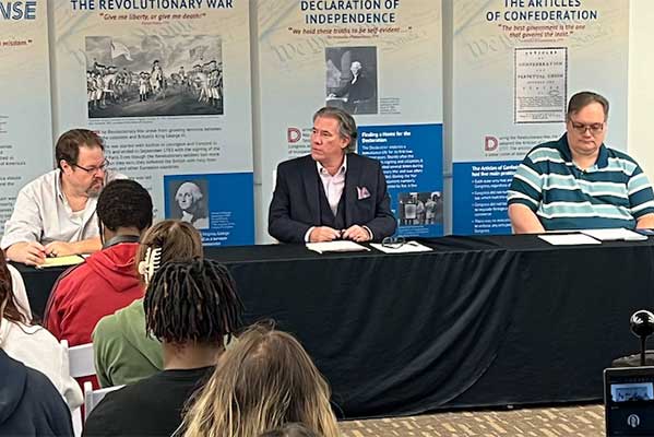 constitution week panel speakers at table