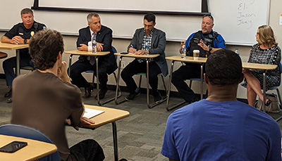 Dr. Stan Crowder's Ethics Roundtable at KSU with students