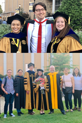 Dr. Sherrill Hayes with some of his graduates